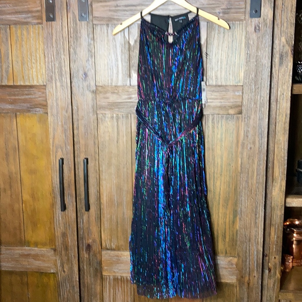 Sequin Hearts Girls-iridescent pants suit